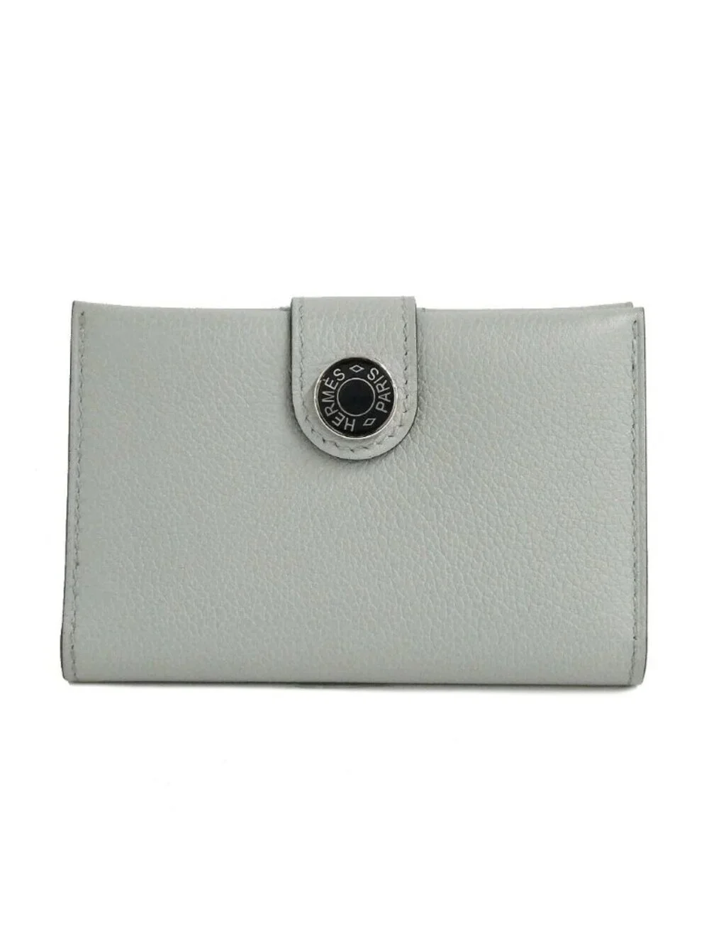 Hermes Card Case M S Evercolor Gray Sellier